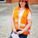 Engineer builder woman in uniform